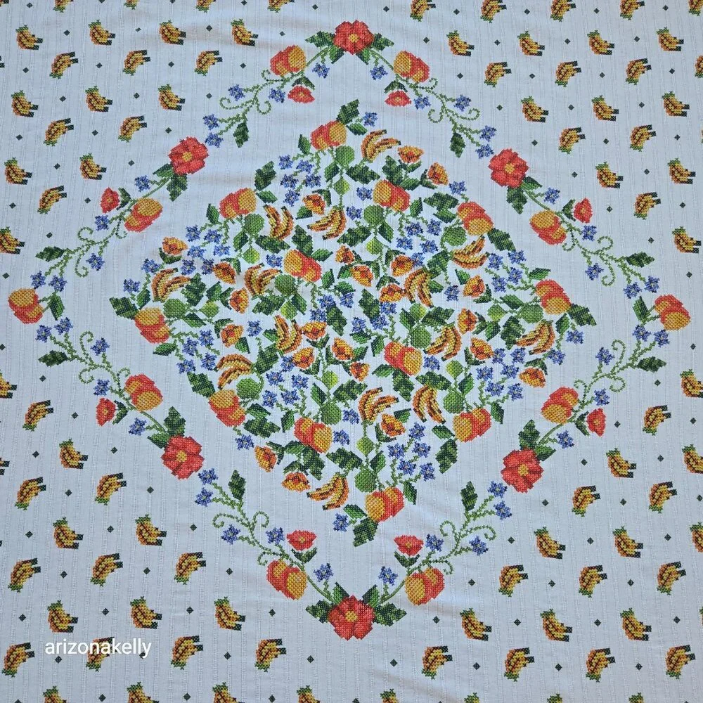 NWOT FARM Rio Sarong Needlepoint Print Fruits & Flowers Scarf - Picture 9 of 16